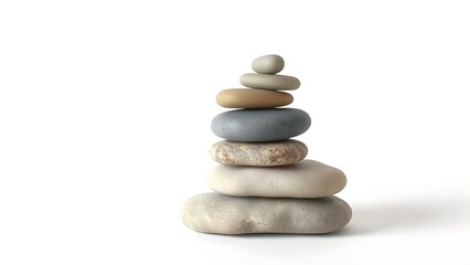  Stack of Smooth River Stones for Zen Decor