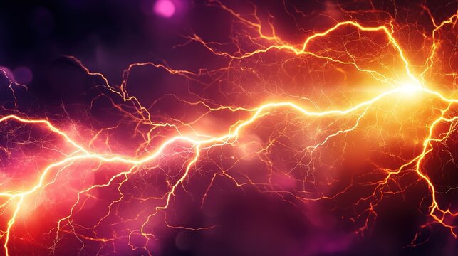 Lightning Bolts Rip Across the Night Sky, Demonstrating Nature's Raw Power and Awe-Inspiring Beauty