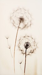 Real pressed dandelion flowers plant inflorescence creativity.