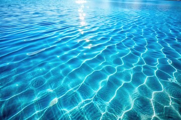 Obraz premium Blue Water Surface Photography: Realistic Ripples, Pool, Calm Water, Aquatic Scene, Nature, Serenity