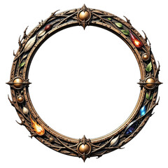 DND Circle Token Border Frame Fantasy RPG Illustration Round Border Design for Tabletop Games Dungeons and Dragons Accessories Editable Frame for Character Tokens Customizable Border Art