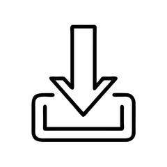 Download Icon with Arrow on Transparent Background  