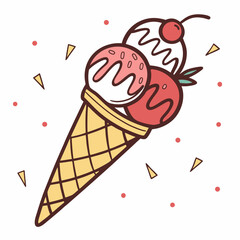 Ice cream silhouette vector illustration
