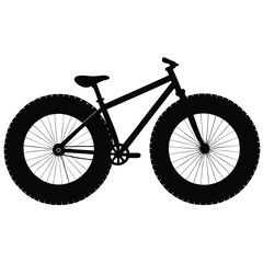 Modern Fat Tire Bicycle Vector &ndash; High-Performance Cycling Design