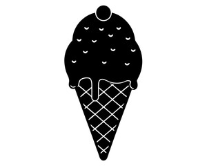 Ice cream silhouette vector illustration