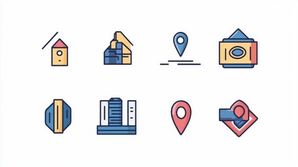 Set of location pin icons. Location pin place marker. Location icon. Map marker pointer icon set. Modern map markers. Pin icon vector isolated on white background