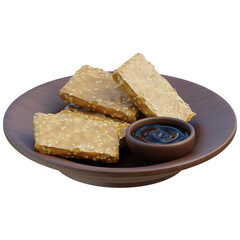 Tempeh 3D Illustration