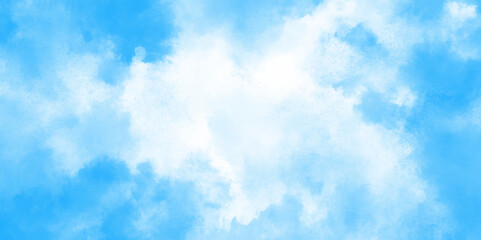 Abstract light blue watercolor cloudiness, mist, or smog background. light blue sky with white background and blurred pattern. Vivid textured aquarelle painted art design background.	
