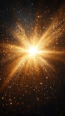 Obraz premium A radiant golden light emanating from the central bright source