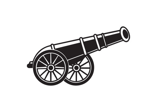 black cannon on wheels clip art preview