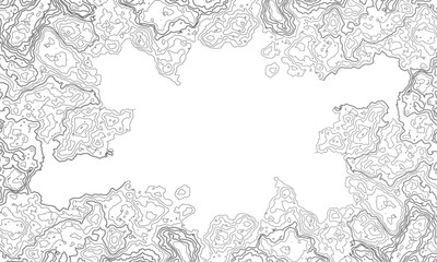 Topographic map background. Geographic line map with elevation assignments. Contour background geographic grid.  abstract wavy background. topographic contour background. Vector illustration.