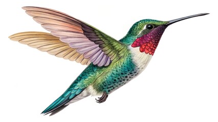 Obraz premium hummingbird on white background