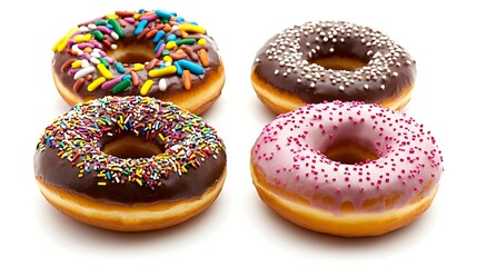 donuts isolated on white