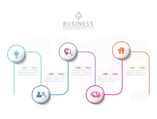 Obraz premium Vector business Presentation Connecting Steps Infographic Template