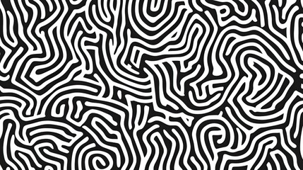 Monochrome Curvilinear Pattern