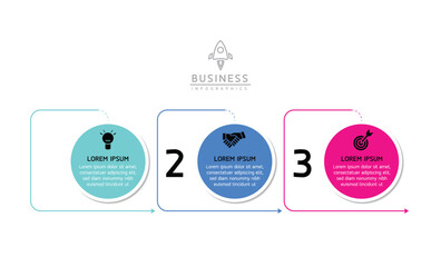 Vector business Presentation Connecting Steps Infographic Template