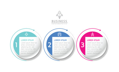 Vector business Presentation Connecting Steps Infographic Template