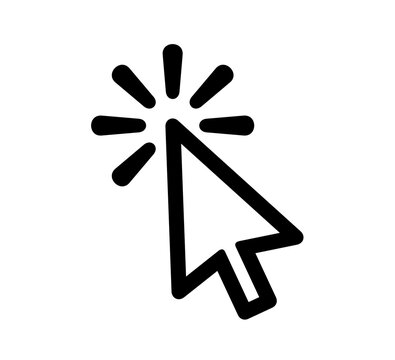 Clicking the mouse cursor graphic design