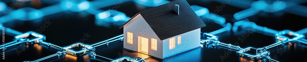 Poster a real estate blockchain network securing transactions globally