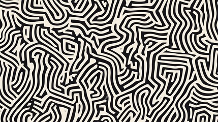 Monochrome Curvilinear Pattern