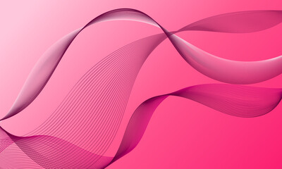 pink purple smooth lines wave curves with soft gradient abstract background