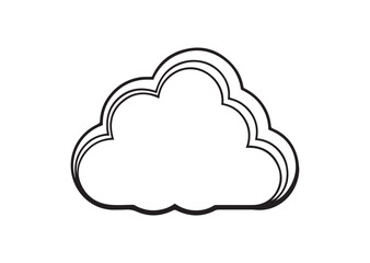 Cloud silhouette vector