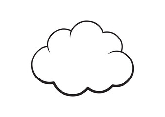 Cloud silhouette vector