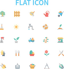 Fototapeta premium Simple set of vector flat icons