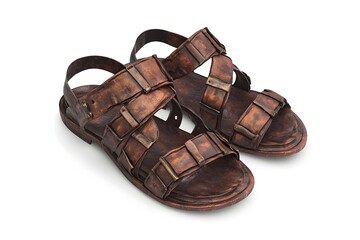 Ancient Roman Gladiator Sandals with Historic Design