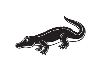 Fototapeta premium Crocodile silhouette vector