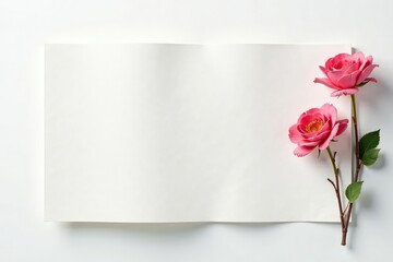Fototapeta premium Delicate, textured flap against stark white backdrop Details highlighted , fabric, organic, minimal