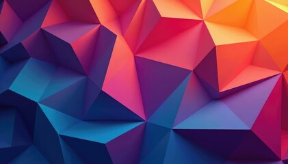 Obraz premium Geometric shapes forming a tessellated background , surface, colorful, illustration