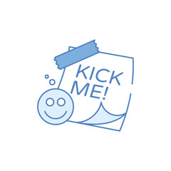 Kick Me Icon vector