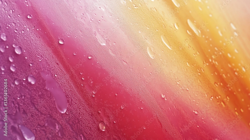 Poster water droplets on colorful gradient background texture for creative use