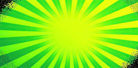 Retro comic background with green stripes and halftone corners for advertising design, comics book, poster, print,  background,  advertising