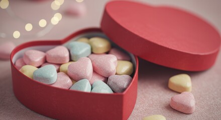 Heart Shaped Candy Box Pastel Sweets Valentine s Day Treats Romantic Gift