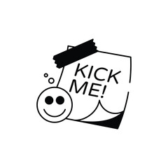 Kick Me Icon vector