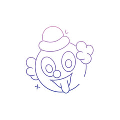 Clown Smile Icon vector