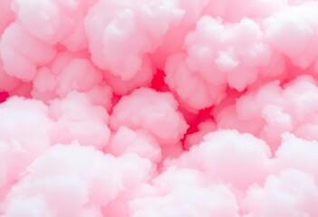 Fototapeta premium A cloud of soft pink cotton candy texture, fluffy and sweet, sweet background, background
