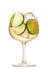 Isolated Refreshing Spritz with Lime