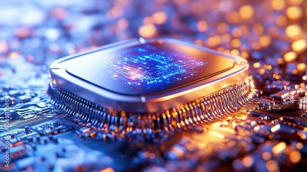 Aufkleber advanced microprocessor technology on circuit board