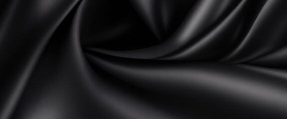 Obraz premium Black color silk fabric Abstract background