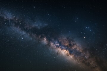 Fototapeta premium Milky Way galaxy core in dark night sky