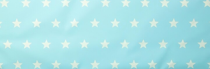 Obraz premium Mid-century modern starburst pattern wrapping paper with off-white stars on light blue background, stars, vintage