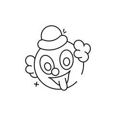 Obraz premium Clown Smile Icon vector