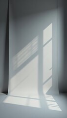Obraz premium Minimalist gray studio backdrop for high resolution editing, design, template
