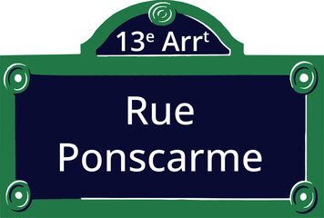 13e Arrt, Elegant Parisian Street Sign
