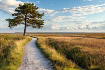 Fototapeta premium Close-up of cherry blossoms branches with flowers. Beautiful simple AI generated image