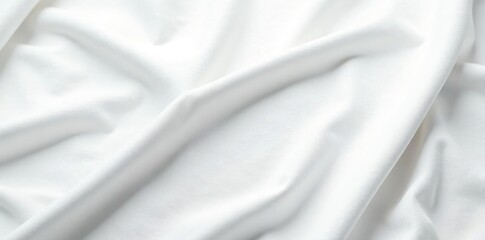 Obraz premium Rotated white fabric texture with gentle folds and wrinkles, perfect for backgrounds or overlays, cloth, seamless