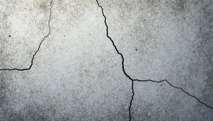Obraz premium Rough and weathered grey concrete wall surface with cracks and uneven texture, weathered, construction